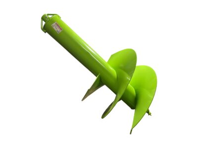 WERHE Erdbohrer für bohrmaschine ⌀ 400 mm, 80cm länge – Brunnenbohrer mit Einzelwicklung – Baumpflanzung, erdlochbohrer, Pfahlbohrer, Durchlässenbohrer – Grabungswerkzeug mit Hartmetallklingen