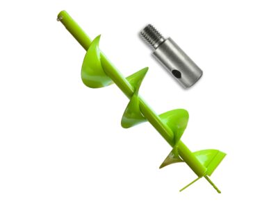 WERHE Erdbohrer für bohrmaschine mit M14 adapter ⌀200 mm, 80cm länge – Brunnenbohrer, Baumpflanzung, erdlochbohrer, Pfahlbohrer, Durchlässenbohrer – Präzise Bohrspitze und Hartmetallklingen