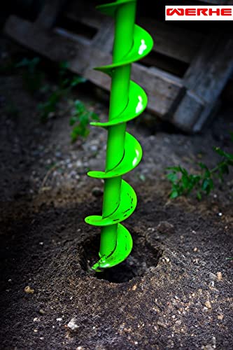 WERHE® Profi Bohrer VollStahl, Erdbohrer für bohrmaschine 120 mm extrem robust mit Stihl Adapter - Pfahlbohrer Brunnenbohrer präzise Bohrspitze. - Image 10