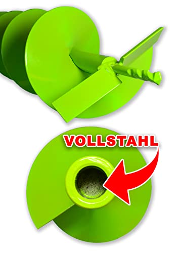 WERHE® Profi Bohrer VollStahl, Erdbohrer für bohrmaschine 150 mm Extrem robust mit m14 Adapter - Pfahlbohrer Brunnenbohrer präzise Bohrspitze. - Image 10