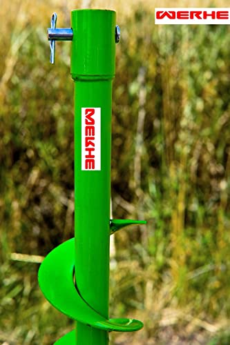 WERHE® Profi Bohrer VollStahl, Erdbohrer für bohrmaschine 80 mm extrem robust mit SDS Max Adapter - Pfahlbohrer Brunnenbohrer präzise Bohrspitze. - Image 10